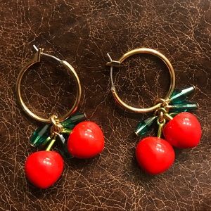 J.Crew Cherry Earrings, New w/o tags
